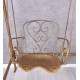 Balansoar Art Nouveau cu doua locuri din fier forjat auriu