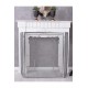 Paravan pentru semineu din fier forjat antik grey