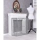Paravan pentru semineu din fier forjat antik grey