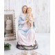 Statueta din ceramica cu Fecioara Maria cu pruncul