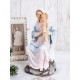 Statueta din ceramica cu Fecioara Maria cu pruncul