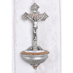 Crucifix din ceramica cu broz cu Isus