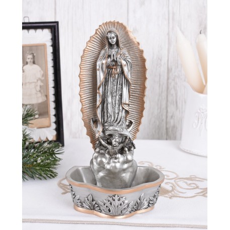 Statueta din ceramica cu bronz cu Fecioara Maria