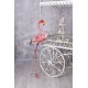 Pasare Flamingo din metal vopsit roz pentru gradina