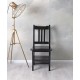 Scaun scara din lemn masiv negru
