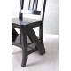 Scaun scara din lemn masiv negru