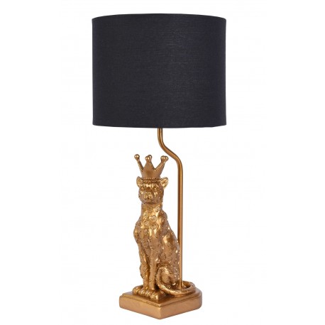 Lampa de masa  cu un leopard cu coronita