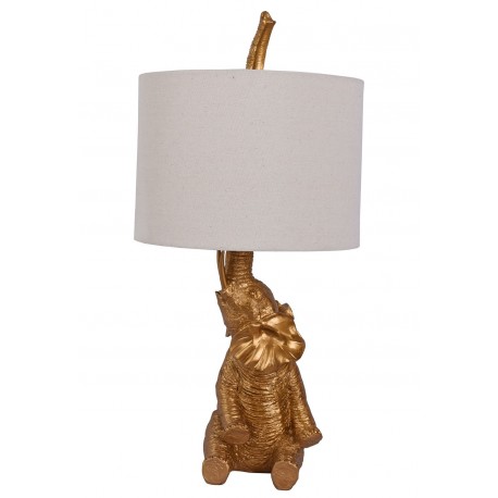 Lampa de masa cu un elefant auriu