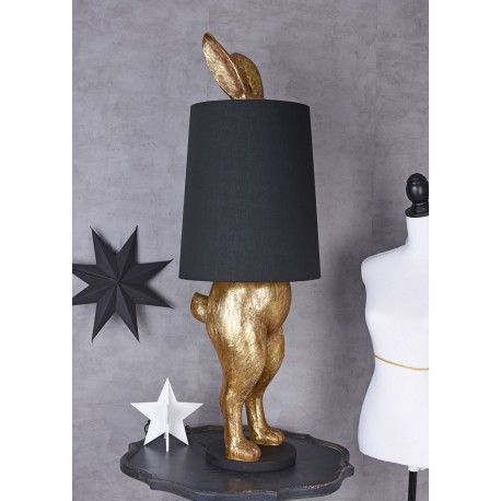 Lampa de podea cu un iepure auriu