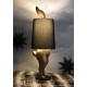Lampa de podea cu un iepure auriu
