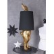 Lampa de podea cu un iepure auriu