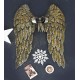 Set aripi din metal cu o decoratiune cu o funda