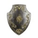 Platosa argintie  din fier forjat antichizat  cu decoratiuni aurii