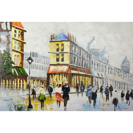 Strada din Paris -pictura in ulei