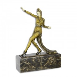 Dansatoare caucaziana -statueta din bronz pe un soclu din marmura