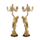 Pereche de aplice nimfa cu sase brate din bronz