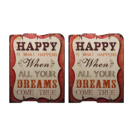 Set doua picturi pe lemn cu mesaj motivational