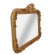 Oglinda din cristal cu o rama aurie cu diverse decoratiuni