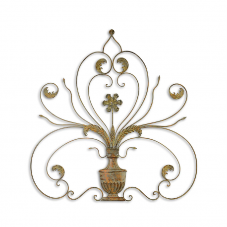 Decoratiune de perete din fier forjat antik brown
