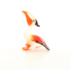 Pelican -miniatura din sticla Murano