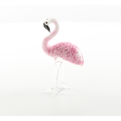 Pasarea flamingo -miniatura din sticla Murano