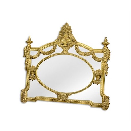 Oglinda aurie cu o rama decorativa din rasini
