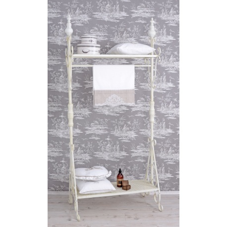 Raft mare din fier forjat antik white