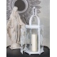 Felinar din metal antichizat alb