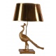 Lampa de masa cu un paun auriu