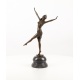 Dansatoare din Palmira-statueta Art Deco din bronz pe un soclu din marmura