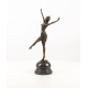 Dansatoare din Palmira-statueta Art Deco din bronz pe un soclu din marmura