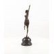 Dansatoare din Palmira-statueta Art Deco din bronz pe un soclu din marmura