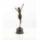 Dansatoare din Palmira-statueta Art Deco din bronz pe un soclu din marmura