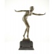 Dansatoare Feniciana-statueta Art Deco din bronz pe un soclu din marmura