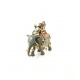 Arab calare pe elefant-statueta din bronz pictat