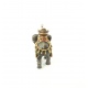 Arab calare pe elefant-statueta din bronz pictat