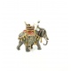 Arab calare pe elefant-statueta din bronz pictat