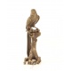 Papagal Macau- statueta din bronz pe un soclu din marmura