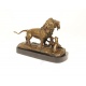 Leoiaca cu puii-statueta din bronz pe un soclu din marmura