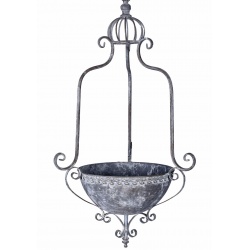 Suport pentru flori din metal antik grey