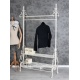 Cuier mare din fier forjat antik white