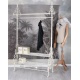 Cuier mare din fier forjat antik white