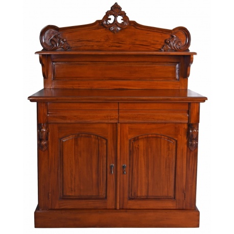 Bufet din lemn mahon cu modele stilizate