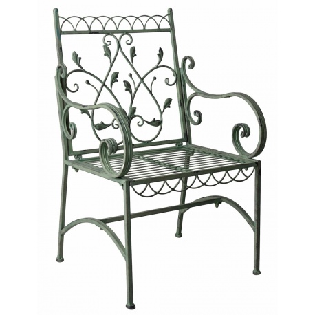 Scaun din fier forjat antik green