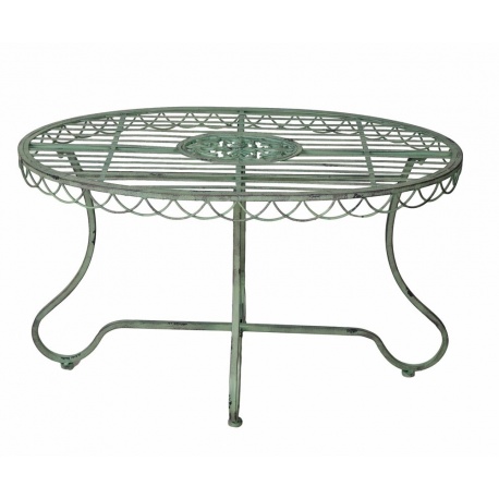 Masa din fier forjat antik green