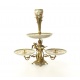 Platou mare  din portelan cu decoratiuni cu ingerasi din bronz