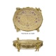 Platou mare  din portelan cu decoratiuni cu patru ingerasi din bronz