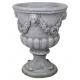 Jardiniera din rasini speciale cu decoratiuni cu capete de leu