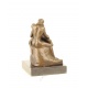 Sarutul - statueta din bronz pe soclu din marmura
