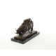 Femeie cu un bou- statueta din bronz pe soclu din marmura